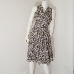 Evan Picone V Neck Printed Dress